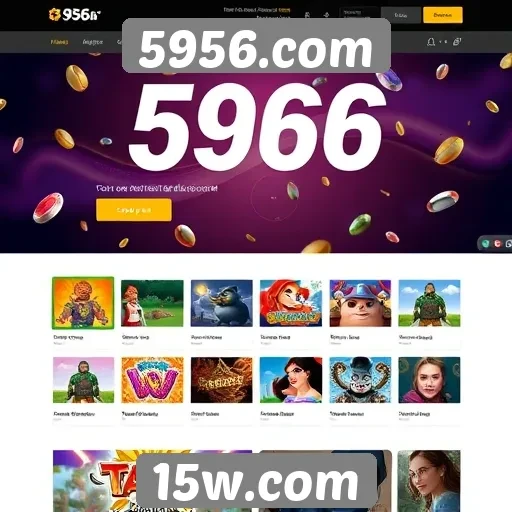 Acessibilidade e navegação no site de jogos 5956.com